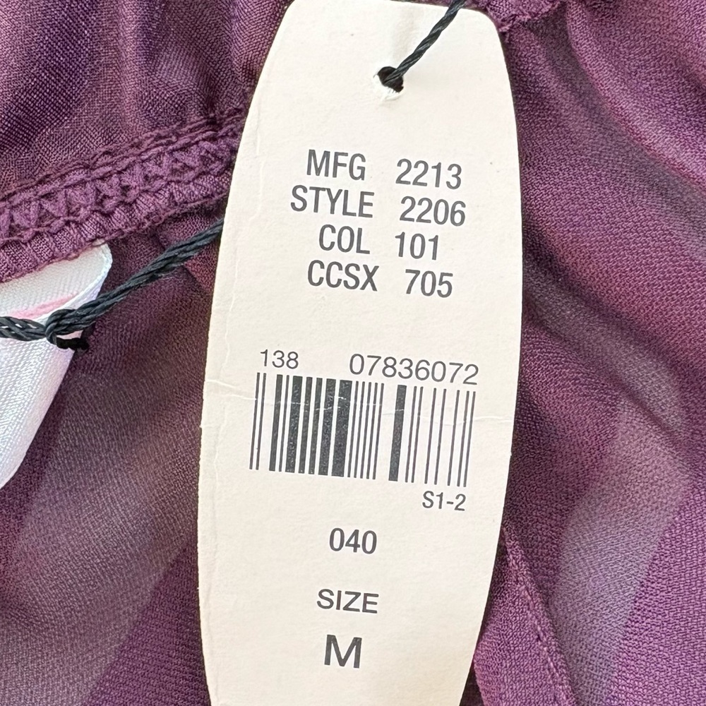 Victoria’s Secret Very Sexy Burnout Velvet Babydoll Camisole M Purple Silk Blend - Picture 14 of 14